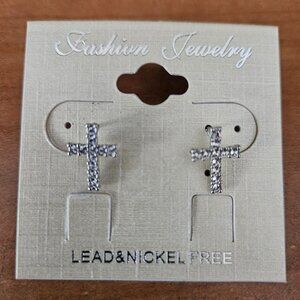 Fashion Jewelry cross earrings NWOT